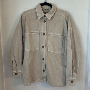 GAP Tan Oversized Shirt Jacket